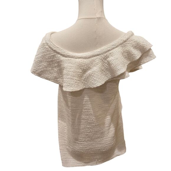 Dolan Anthropologie Louisa Ivory Off Shoulder Ruffle Top Small - Picture 6 of 11